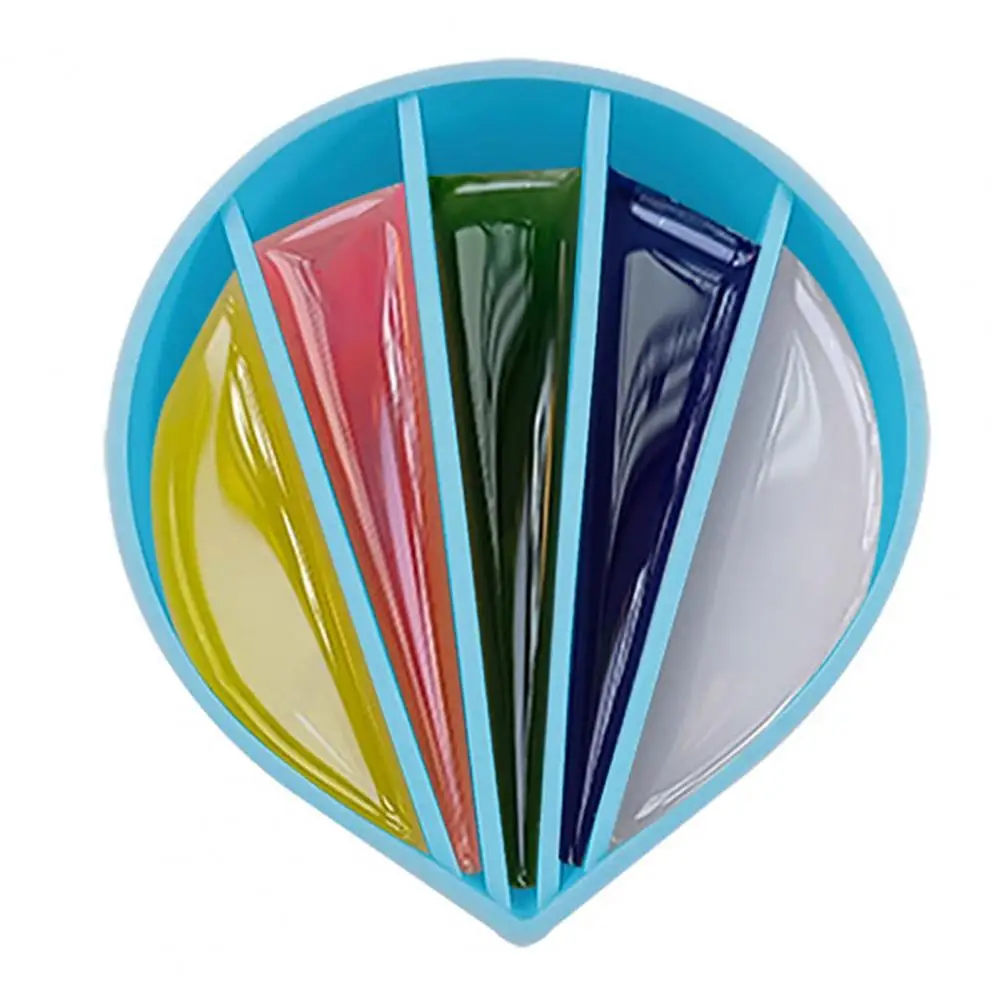 Waterproof Mixing Cup Silicone Waterdrop Shape Color Mixing Cup Set for Diy Uv Resin Jewelry Making Blue Liquid for Color