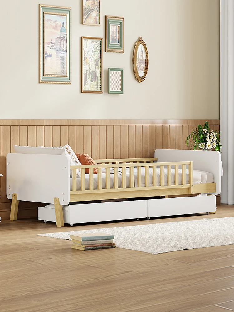 KOMHTOM massief houten kinderbed 90x190 cm met 2 laden en lattenbodem - afbeelding 2