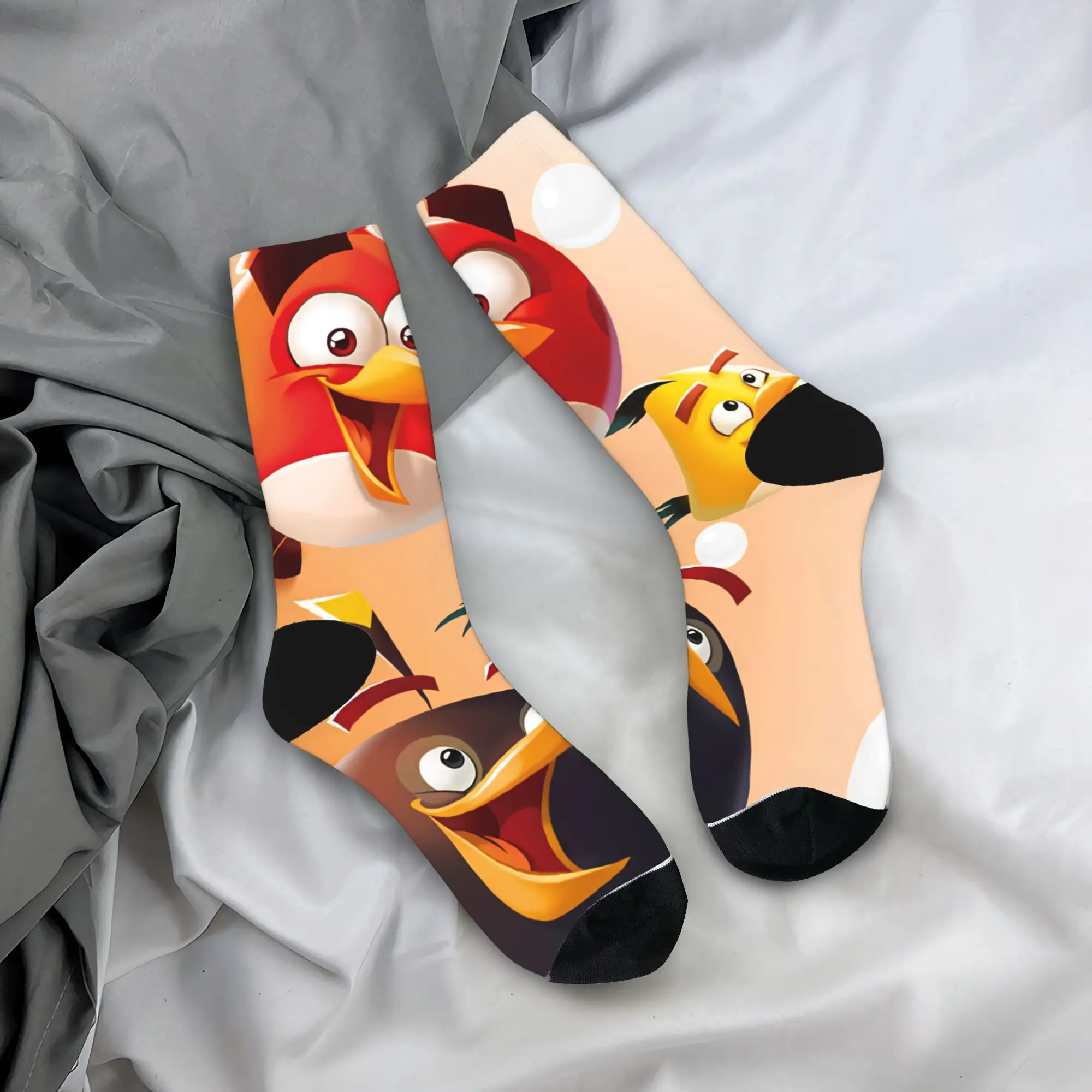 Birds Game Socks  Custom Stockings Non Slip Unisex Men Socks Soft Breathable Autumn Casual Outdoor Sports Socks