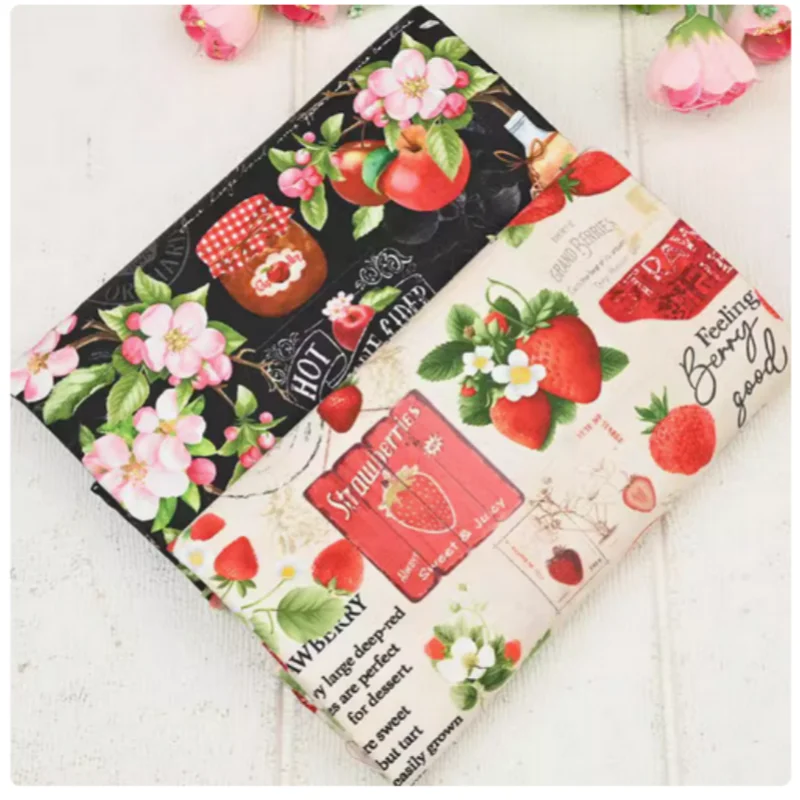 

Oxford Thin Cotton fabric with Fruit print, 100% cotton, handmade, DIY, bag, Garment, Dress, sewing, tissue, CR-17