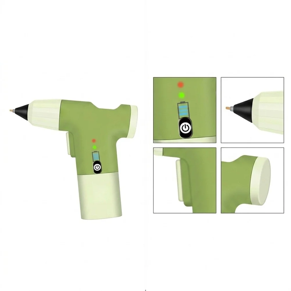 Cordless Hot Glue Applicator with Fine Copper Nozzle and Integrated Charging Port for Convenient Power Management
