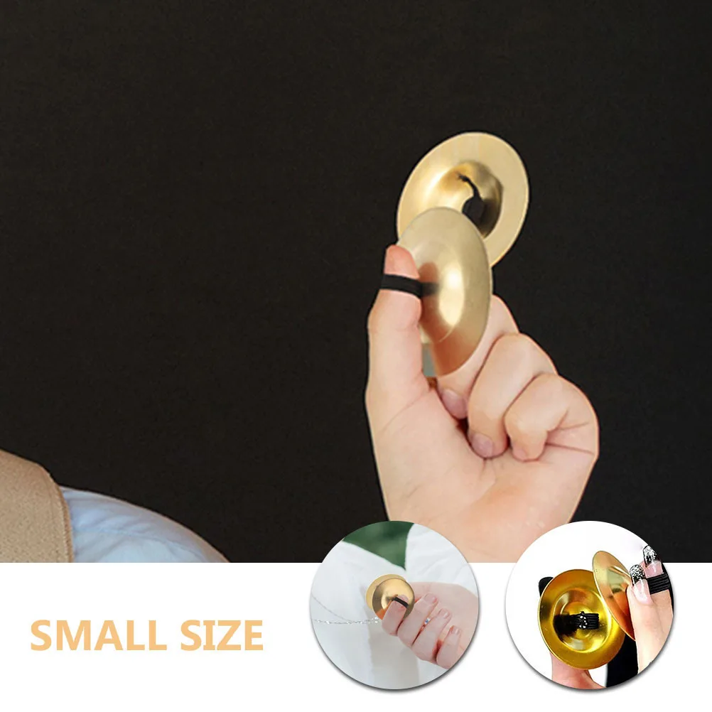 2 أزواج الرقص الشرقي أصابع الصنج غرامة وضعت الصنج الموسيقي الصغيرة المحمولة للراقصين جميع مستويات الرقص الدعائم الصنج #5