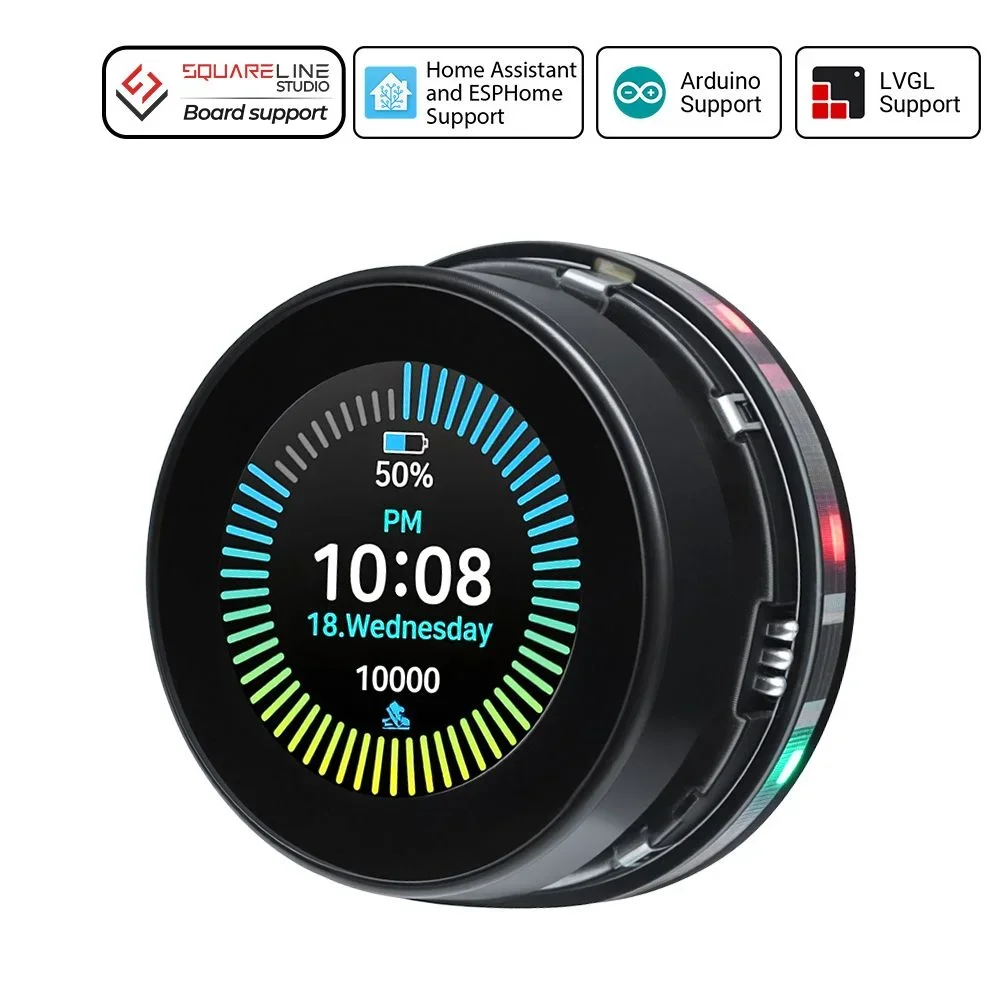 crowpanel-146-inch-hmi-esp32-s3-round-ips-touch-display-rotary-knob-module-wifi-ble-support-arduino-lvgl