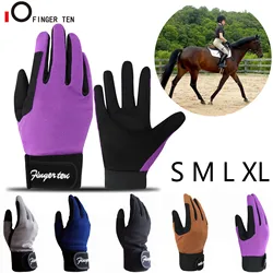 Kids Durable Long Riding Horse Gloves Equestrian Glove Horse Racing Cycling Sport Bike Grip 5-13 Boys Girls Drop Shipping