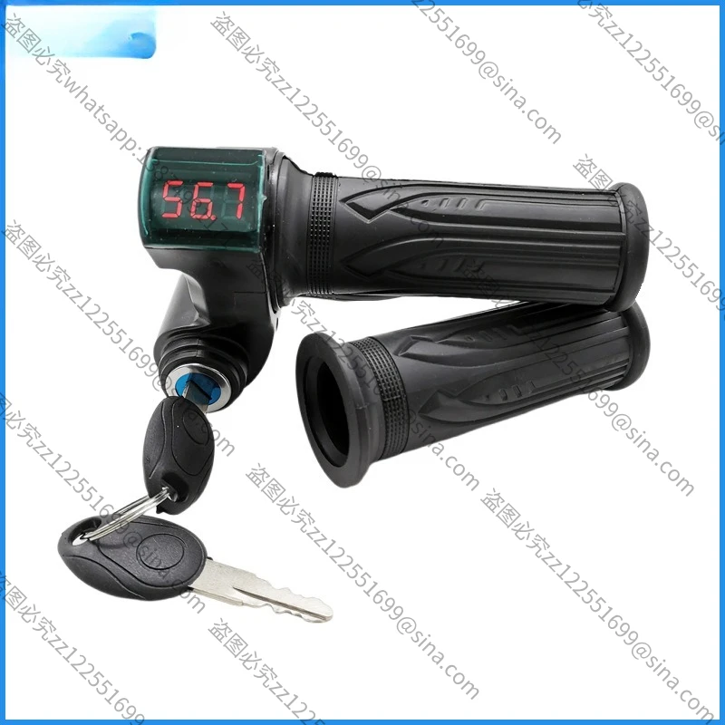 Suitable for Red Letter Digital Display Voltage Throttle Live Door Lock Switch Speed Control Handle 0-99V Electric Vehicle