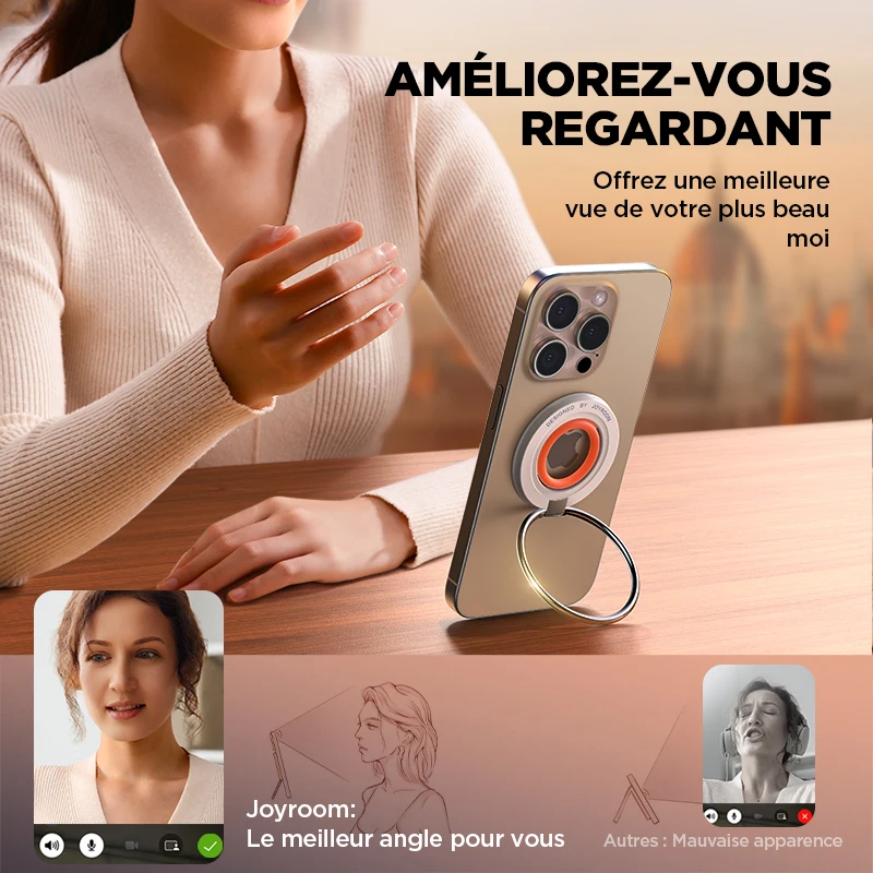 Chaîne YROOM pour Magsafe, support de poignée de téléphone, support de bague magnétique, support pour iPhone 16, 15, 14, 13 Pro, Max, tous les