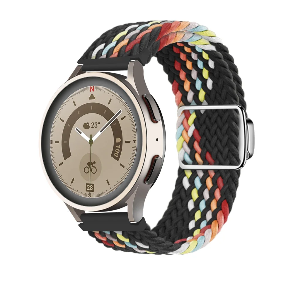 Correa trenzado de bucle magnético de nailon, 20mm, 22mm, para Samsung Galaxy Watch 6/5/4/3, Amazfit GTS 4/GTS4, Huawei Watch 4/3/GT Pro