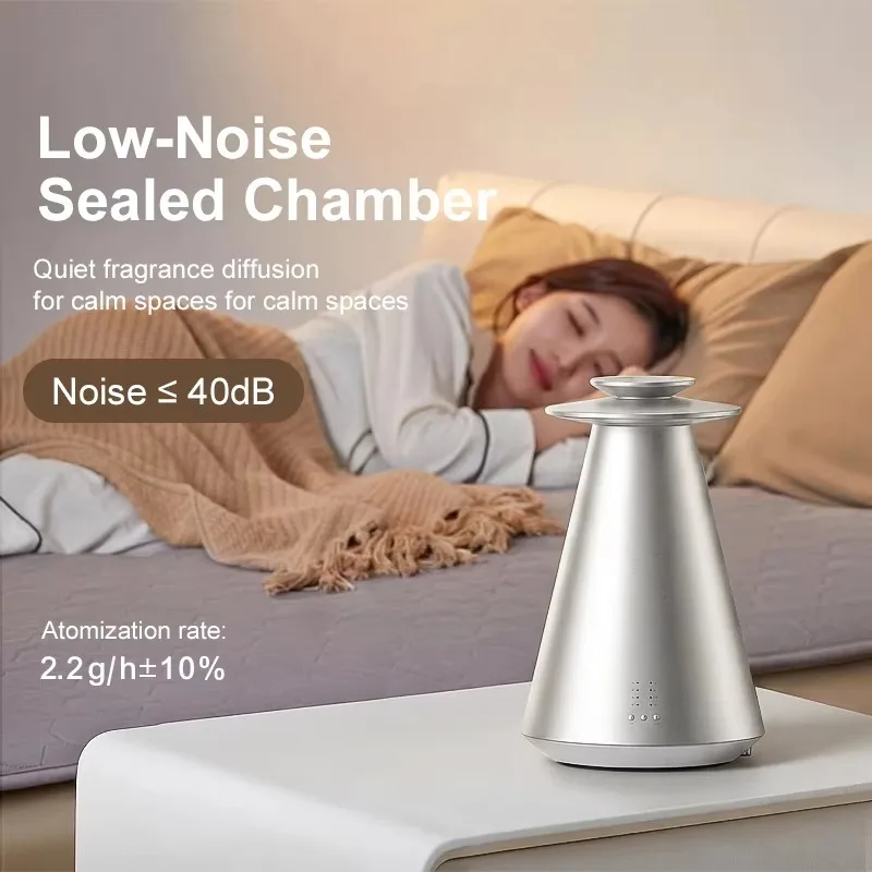 Airo Smart Aroma Diffuser DANQ Metal Desktop Rechargeable Scent Machine 550sqm with 7 Color Light for Spa Gym Wholesale OEM