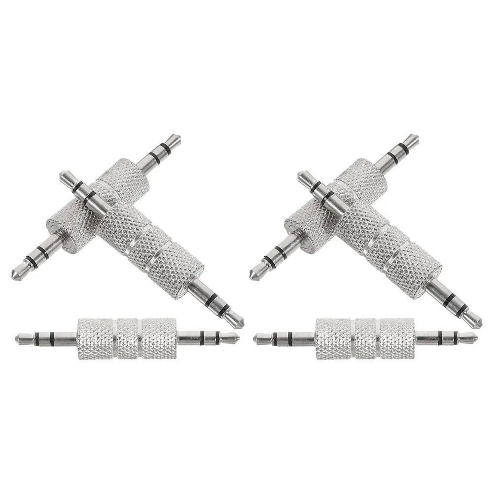 6Pcs 3.5mm Male to Male Audio Adapter Sleek Stylish Design Minimal Distortion Easy to Use Car Home Audio Systems Microphone