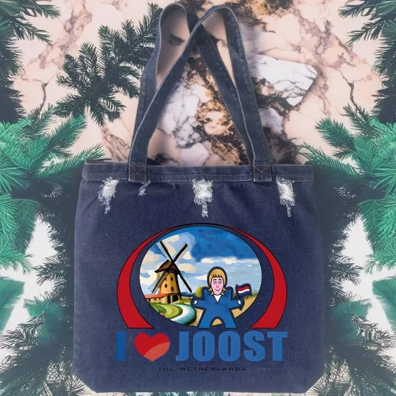 

joost klein Shopping Bags Open Pocket Women's Handbags Denim Jean Casual Fashion Handbags Bags for Women Tote Shoulder Bag