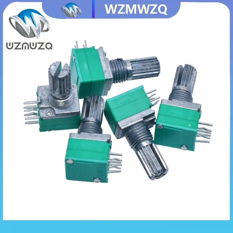 

10 шт. RK097 RK097G 6Pin 5K 10K 20K 50K 100K B5K с переключателем аудио вал 15 мм уплотнительный потенциометр усилителя