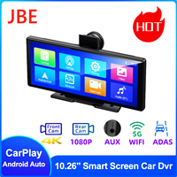 10.26 Inch 4K 3840*2160P  Car DVR  Dash Cam WIFI GPS Sony IMX415 Rear View Mirror 1080P Car Camera Video Recorder Park Monitor