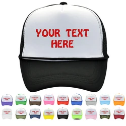 Custom Foam Trucker Hat Embroidered Baseball Cap Printed Dad Hat Summer Breathable Mesh Hat 1pcs Minimum Order