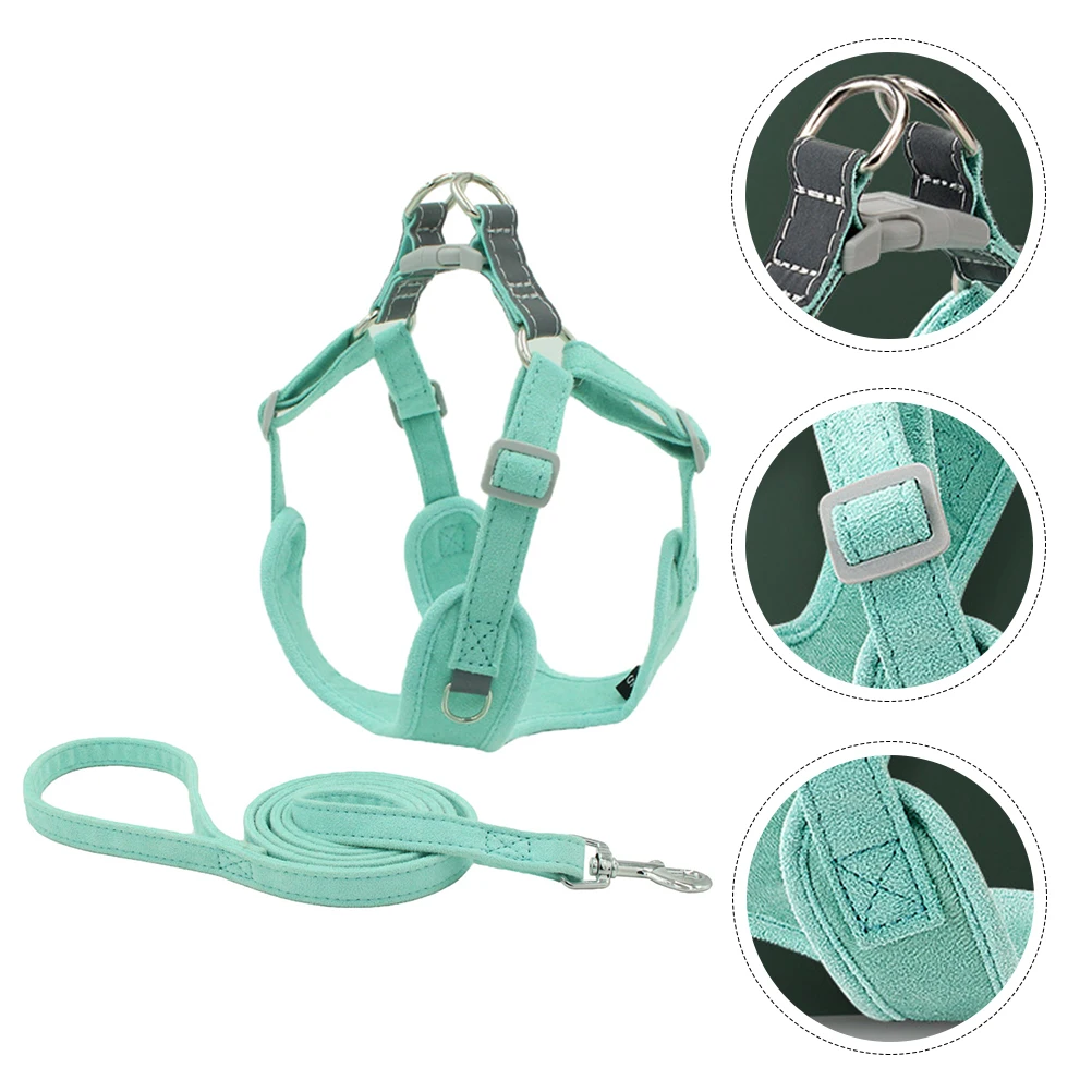

1 set Adjustable Reflective Pet Leash Rope for Small Medium Dogs Durable Wear Resistant Harness Puppy Leash Convenient Training