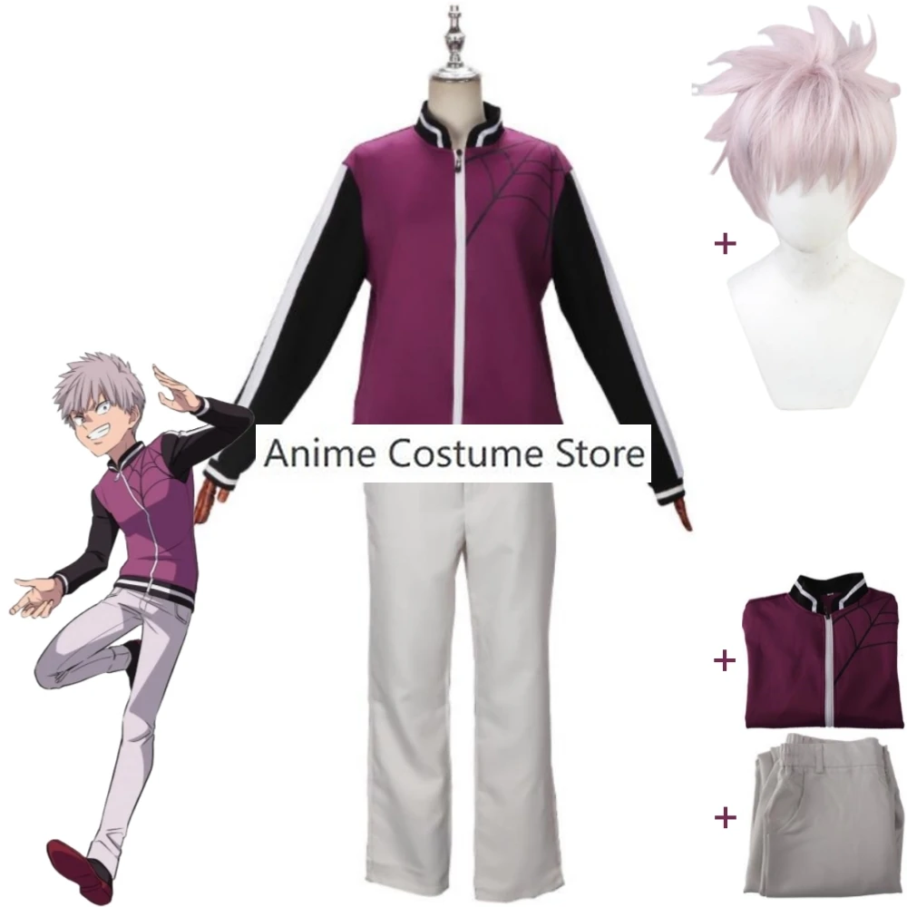 كيمونو جيهين أنيمي تأثيري زي مع شعر مستعار ، شيكي تاديمارو ، الزي المدرسي ، أداء مرحلة هالوين ، كرنفال حزب لعب دور دعوى