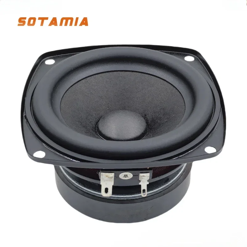 SOTAMIA 2Pcs 4 Inch Full Range Speaker 4 Ohm 25W High Power Home Theater Bookshelf Hifi Music Loudspeaker DIY Bluetooth Speaker