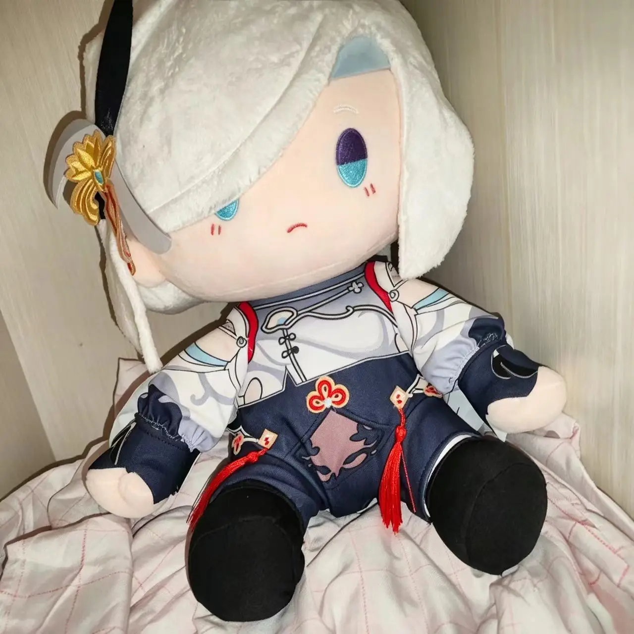 Stuffed 40cm Game Genshin Impact Cute Shenhe Soft Doll Plush Toy for Kids Fans Birthday Holiday Gifts Collect XMAS Decorate