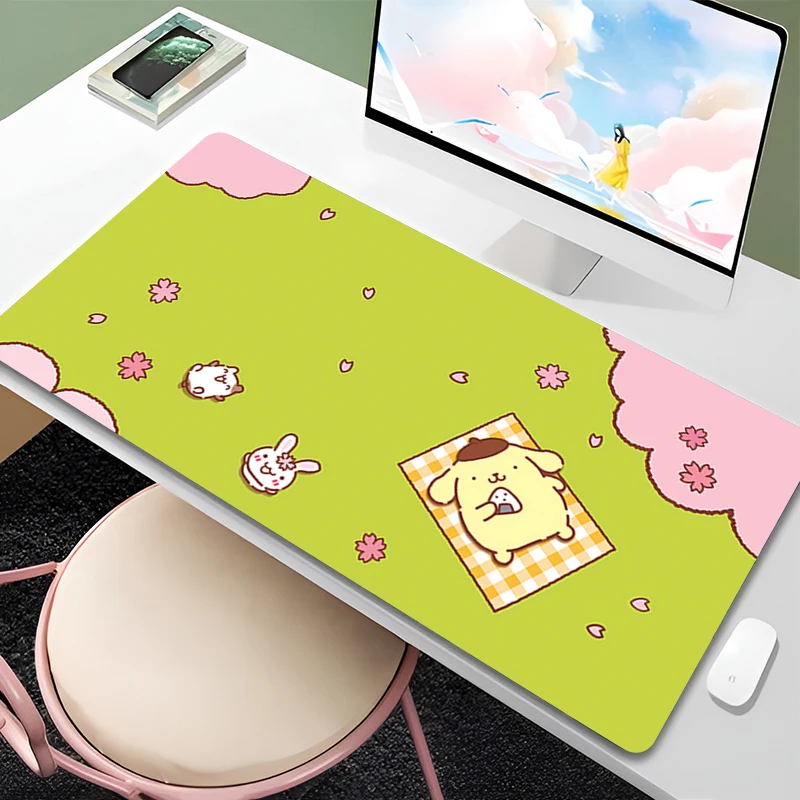 Large Gaming Mouse Pad Pom Pom Purin Mat Non-Slip Rubber Game Mouse Computer Keyboard Mats Pad table mat Sanrio Cute Home Decor