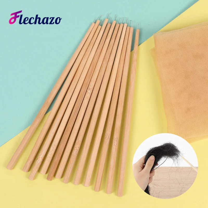 Ventilating Needle For Lace Wigs Professional Wig Making Kits Long Wig Needle Holder and Needle Together