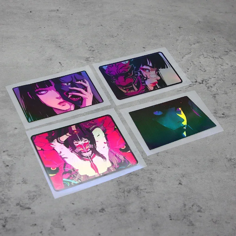 

Яркая наклейка «Аниме-голографическая» для автомобиля и мотоцикла, отличительная художественная дизайнерская наклейка для украшения автомобиля