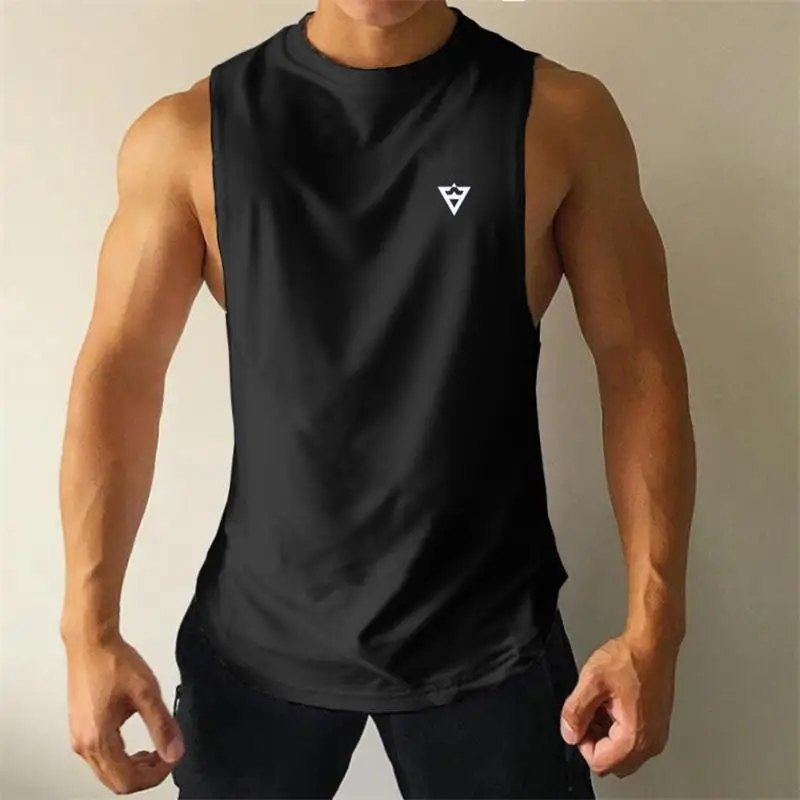 Summer New Tide Brand White Tank Top Y2K Sleeveless T Shirt Men Sport Gym Clothing Mens Fitness Tank Tops Camiseta Gym Hombre - Image 3