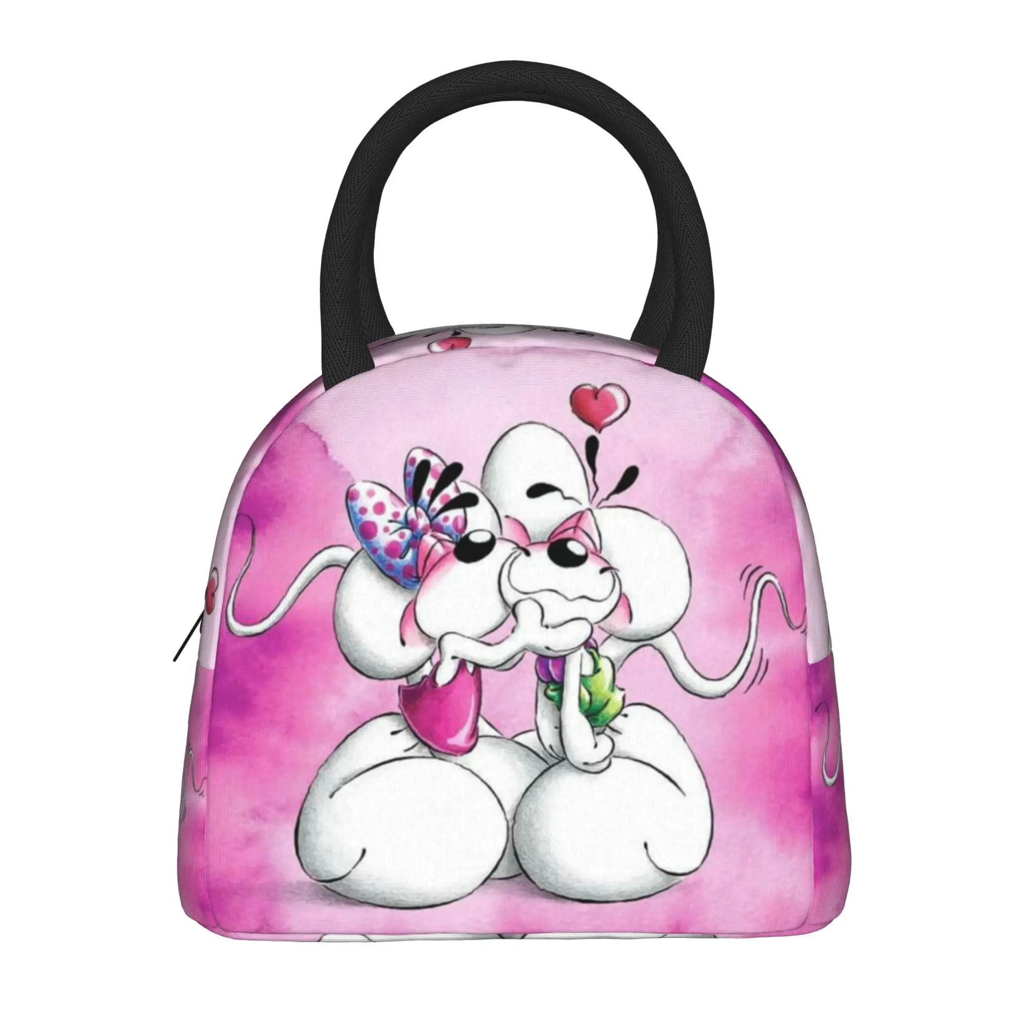 Diddl Diddlina Cartoon Mouse Product Insulated Lunch Bags For Outdoor  Food Container Reusable Thermal Cooler Lunch Boxes