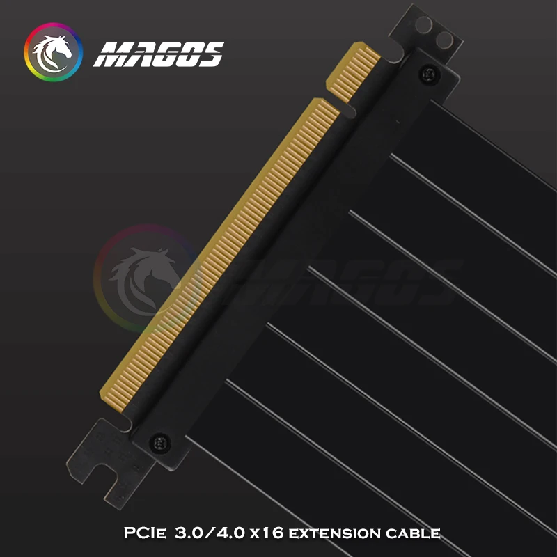 Imagem -05 - Cabo Riser Pcie X16 Cabo de Extensão para Placa Gráfica Pci Express Riser Extensor Blindado Antijam para Gpu Axyb 3.0 4.0