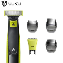 YUKU Shaver Lâminas de substituição para Philips One Blade QP2520 QP2530 QP2630 QP6510 QP6520 Aparador de barba 3 Comprimento Ajustável Kit