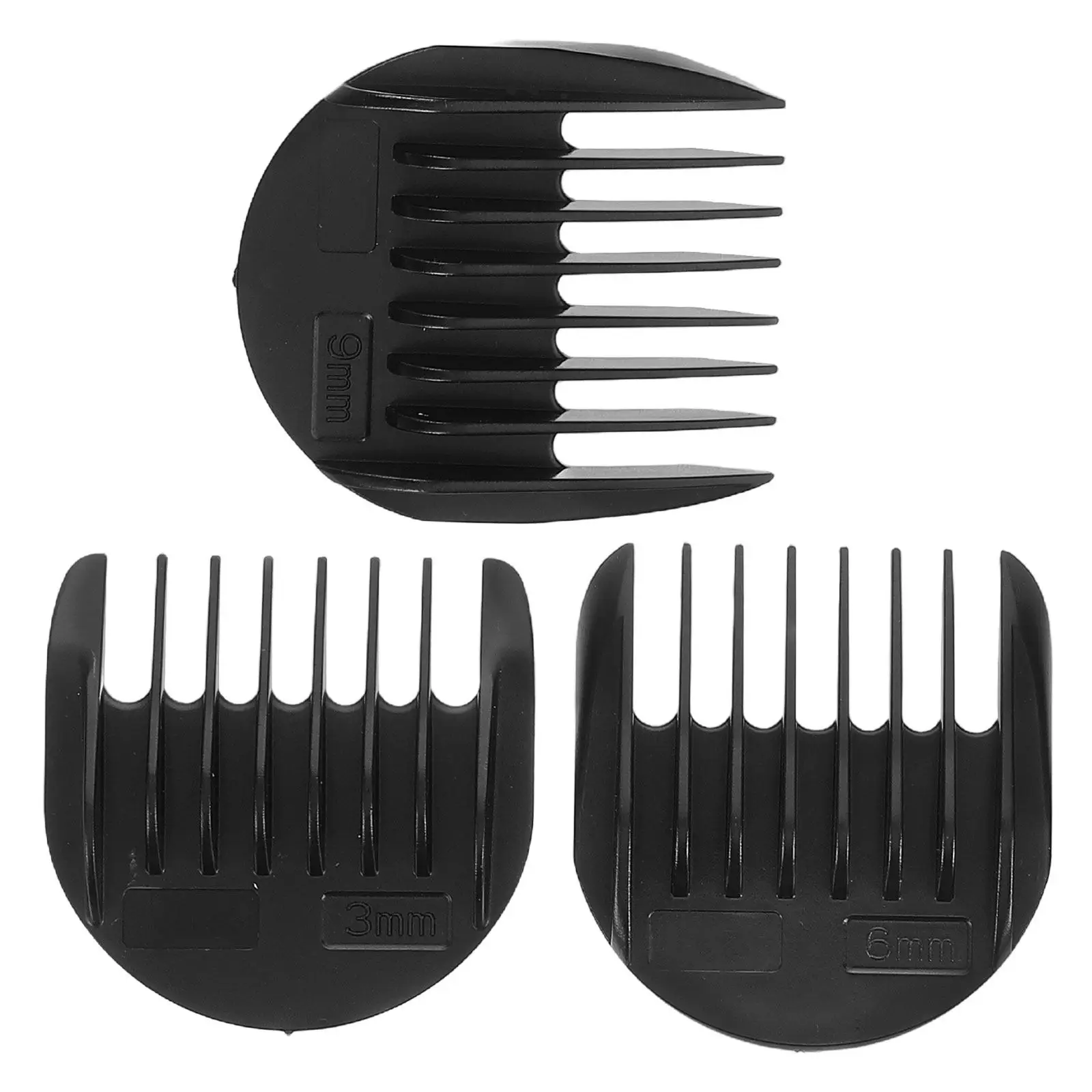 

3Pcs Hair Clipper Guard Combs Set 3Mm 6Mm 9Mm Black for Professional Barbers Home Use Cutting Guide Replacement for Most