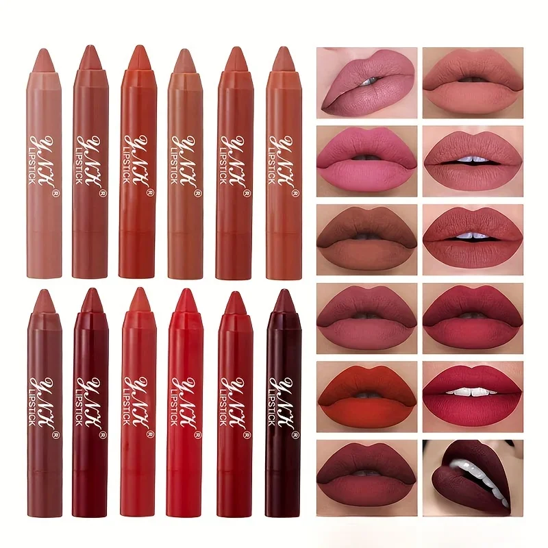 Nude Velvet Matte Lipstick, duradouro, impermeável, renderização, Non-stick Cup Maquiagem, Lip Glaze, Lábios, Lápis Liner, Mulheres Cosméticos