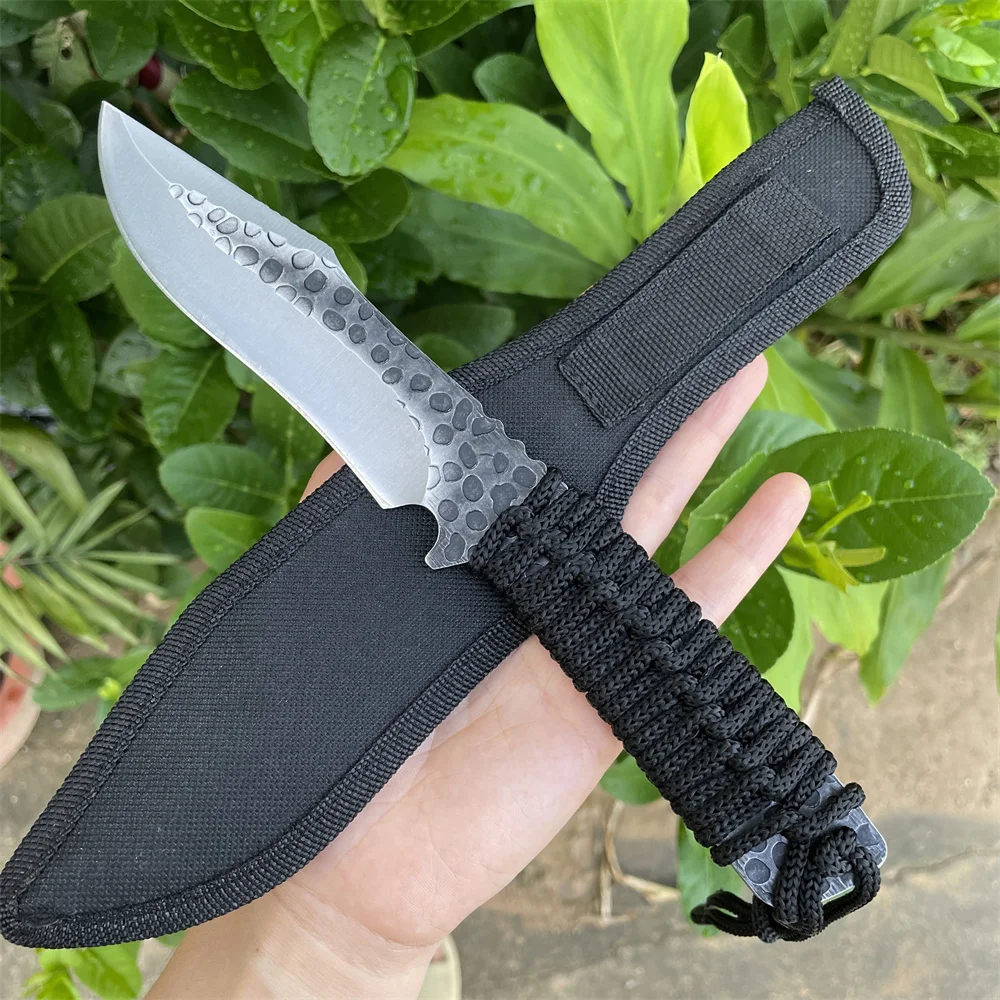 

Тактический охотничий нож с кованым лезвием из стали 8Cr13MoV, инструмент для активного отдыха, спасения, самообороны, кемпинга и выживания, универсальный нож EDC