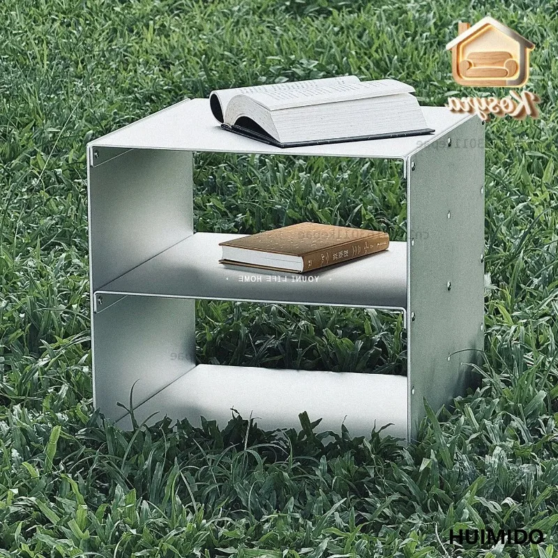 Simple Metal Stainless Steel Module Composite Shelf Living Room Record Player Storage Cabinet Sofa Locker Display Cabinet