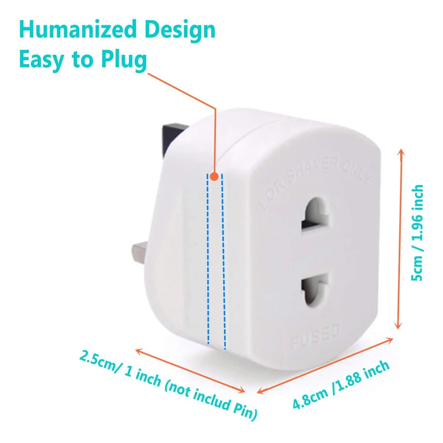 อะแดปเตอร์เครื่องโกนหนวดไฟฟ้าแบบ1A 2ถึง3ขาปลั๊กแปลงสำหรับแปรงสีฟันหนักสหราชอาณาจักร10แพ็ก