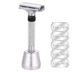 YINTAL NEW Fashion Color Razor Butterfly Open Adjustable Safety Classic Razors Men's Shaving Barber Long Handle Shaver