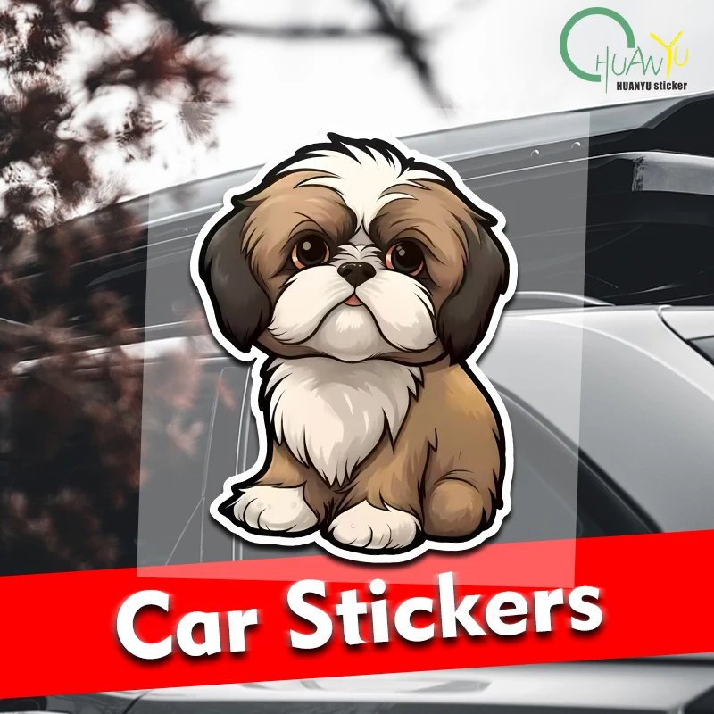 CUTE CHIBI SHIH TZU DOG Vinyl Car Sticker Decal Animal Decorative Car Sticker