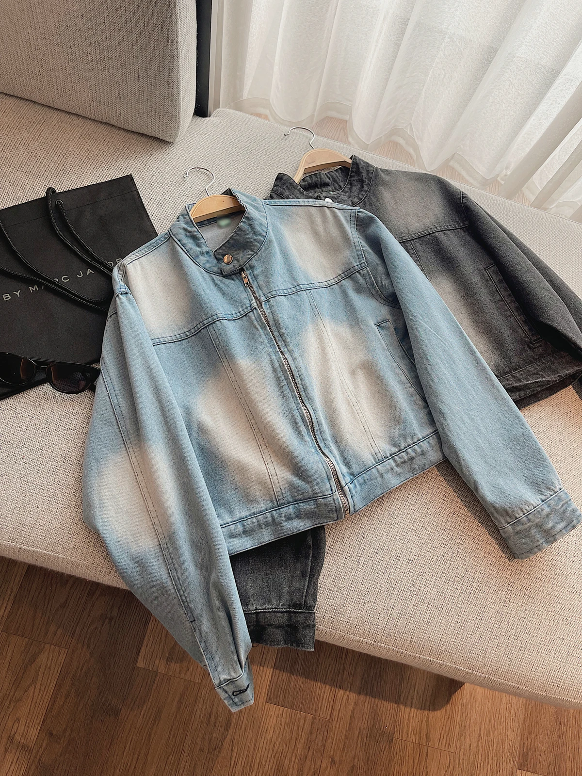 Denim Jeans Jacket Tops Y2K Clothing 2025 Women Spring Korean Style Vintage Elegant Coat Outerwears New Luxury Cropped Bomber