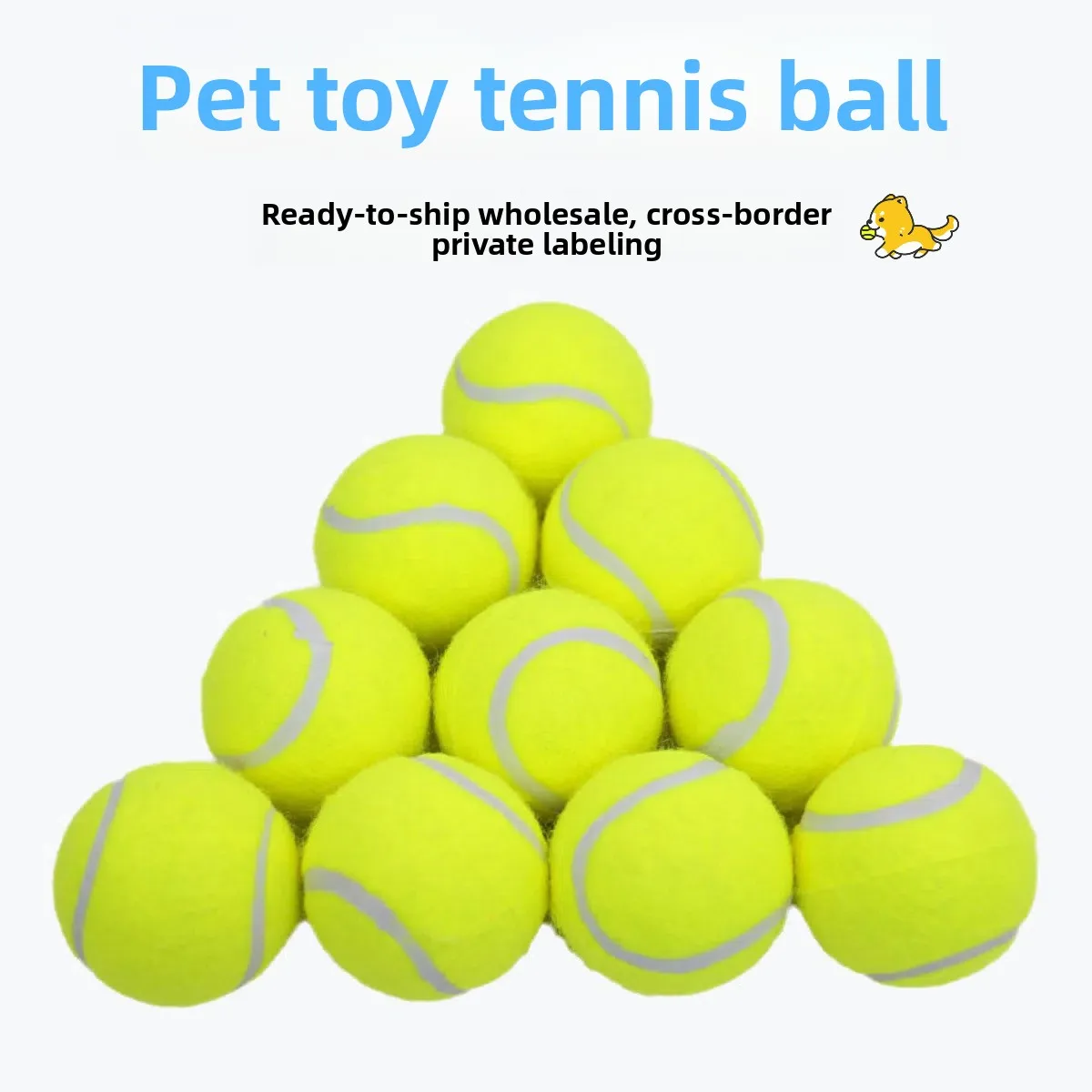 Pet dog dog toy bite-resistant elastic ball large, medium and small dog interactive training molar rubber tennis ball