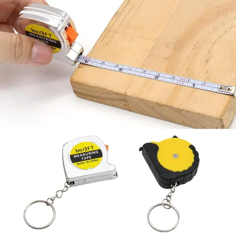 Measuring Tape Mini 3FT Steel Measuring Tape Chain Easy To Read Fractions Quick Lock Measurement Tape For Designer Decorator