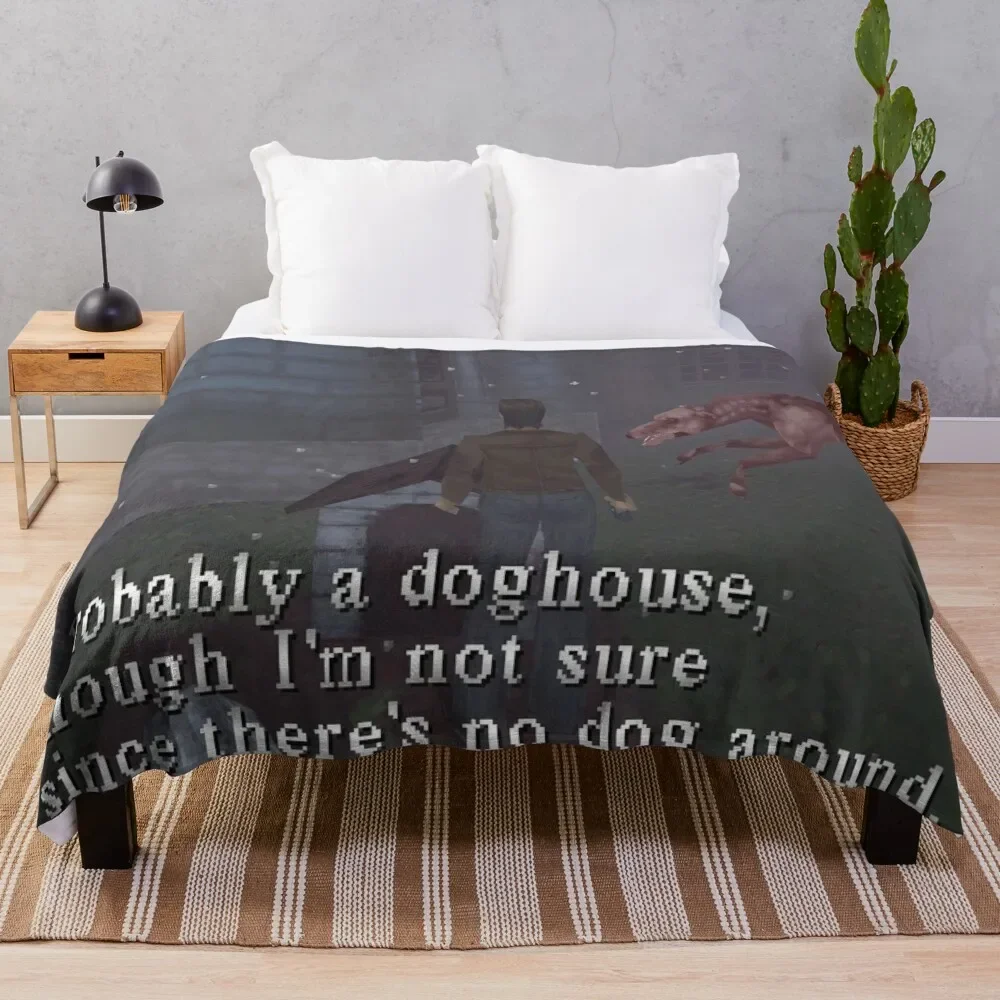 

Silent Hill 1 Harry Mason Probably A Doghouse Meme Throw Blanket Stylish Warm Blanket for Living Room Bedroom