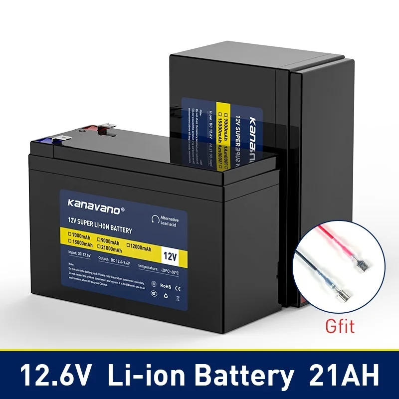 Top 12V 7Ah 9Ah 12Ah 15Ah 21Ah lithium li-ion rechargeable battery pack for kids electric cars toy sprayer scale Access control