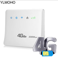 YLMOHO D921 4G Wifi Router 3G 4G 300Mbps LTE/CPE Mobile Hotspot Router with LAN Port SIM card Portable Router Gateway