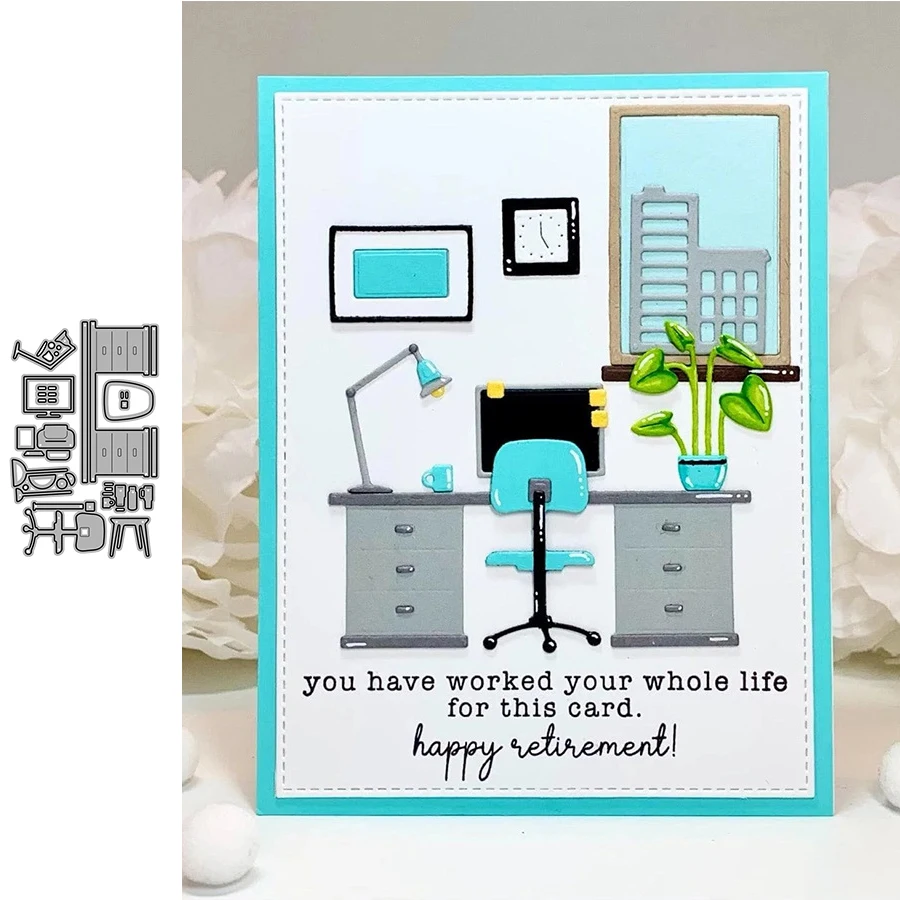2025 neue Ankunft Büro Tisch Bureau Schreibtisch Arbeit Messer Form Metall Schneiden Stirbt für DIY Scrapbooking Karte, Der Schablonen Handwerk