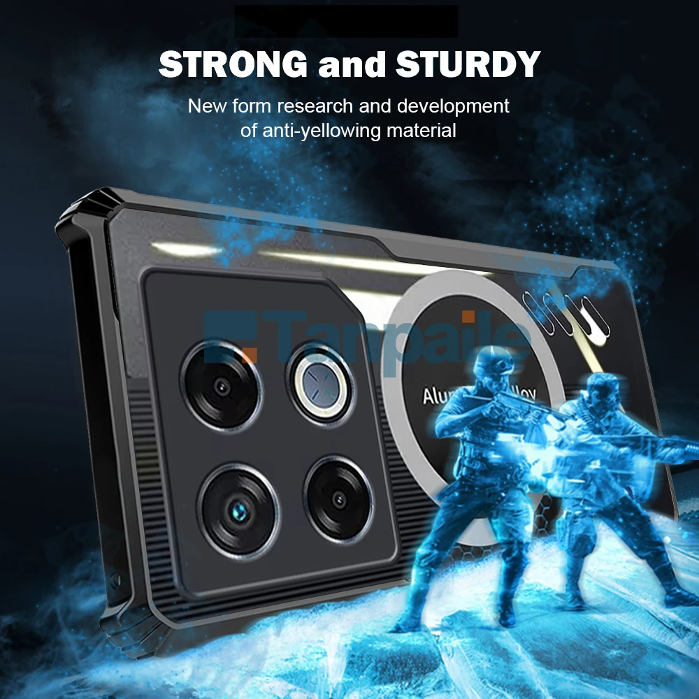 Magnetic Cooling Case For Infinix GT 20 Pro Case Shockproof Gaming Funda Bumper Heat Dissipation Cover