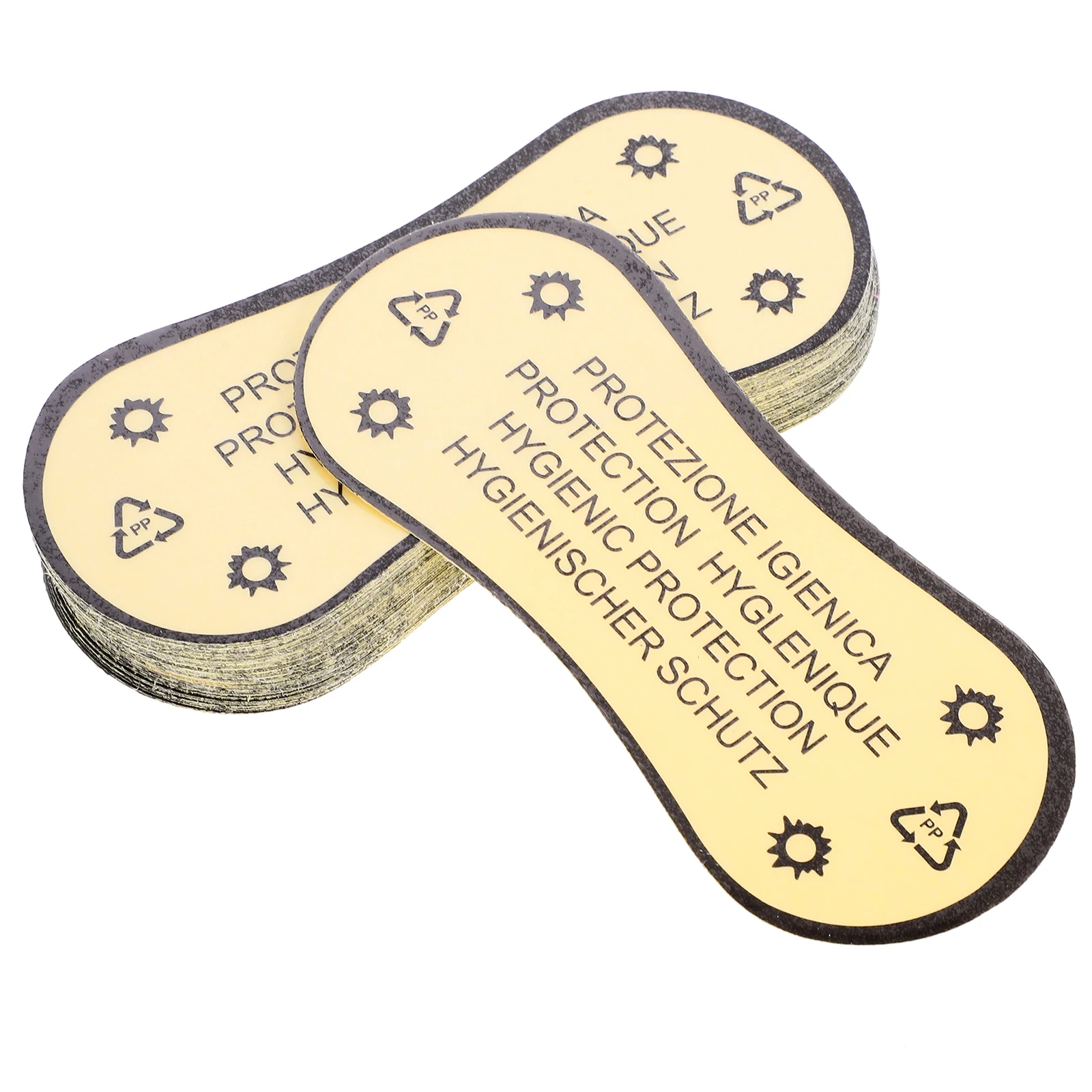 100 Pcs Warning Label Adhesive Private Part Sticker Button for Clothes Pvc Self-adhesive Labels