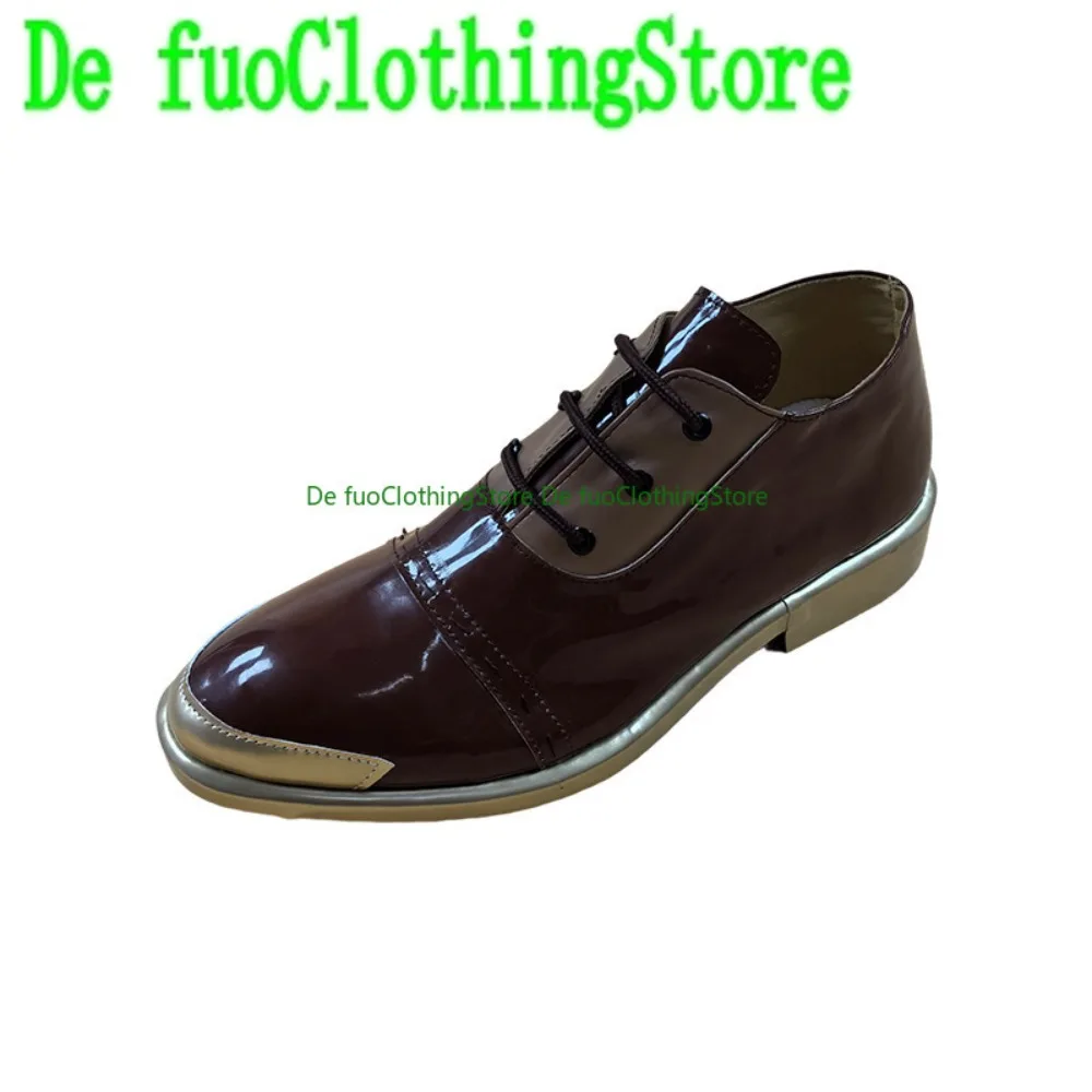 รองเท้าคอสเพลย์ DefuoClothing Identity V Prospector Gambler Skin รองเท้าสำหรับเล่นบทบาทสมมติในอนิเมะและเกม รองเท้าบูทสำหรับงานปาร์ตี้ฮาโลวีน