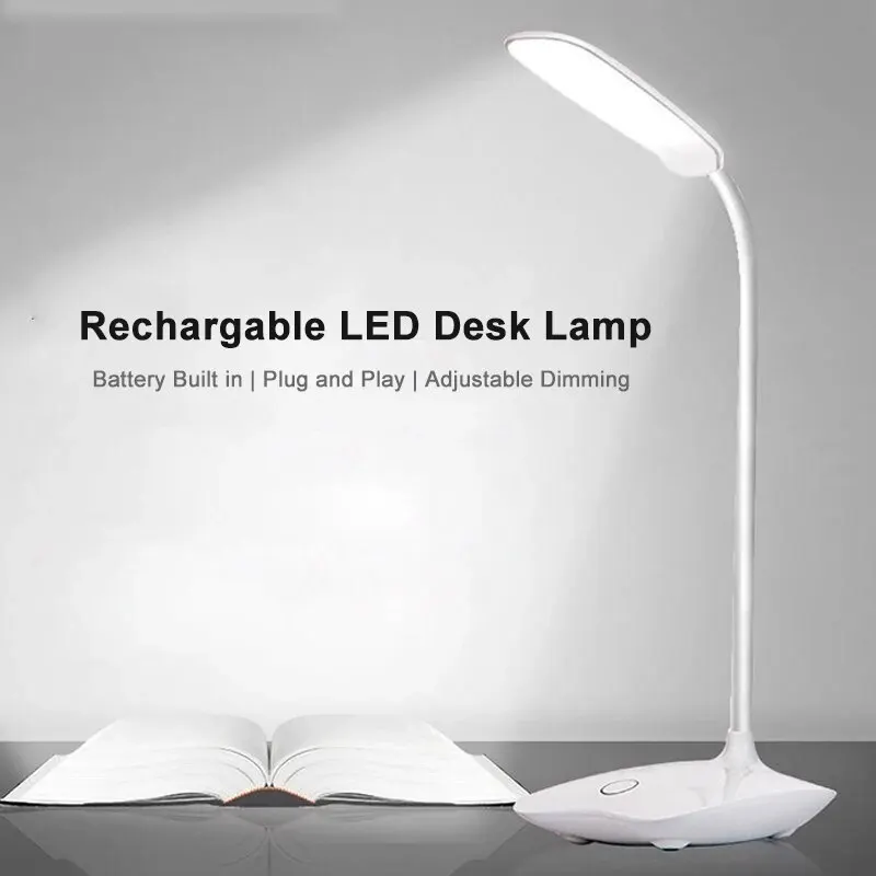 LED Desk LampsTable Lamp Folding Eye Protection Reading Light Dimmable Touch Switch Type-c Rechargable Battery