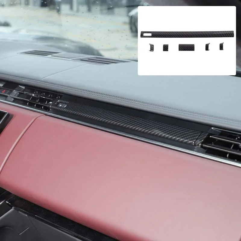 

Для Range Rover Sport/Range Rover Executive 2023 + ABS приборная панель из углеродного волокна, боковая отделка вентиляционного отверстия, аксессуары для салона автомобиля