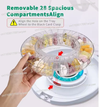 Portable Multifunctional Timing Alarm Clock Intelligent Electronic Medicine Box for Elderly Pill Storage Cases Reminder Feature