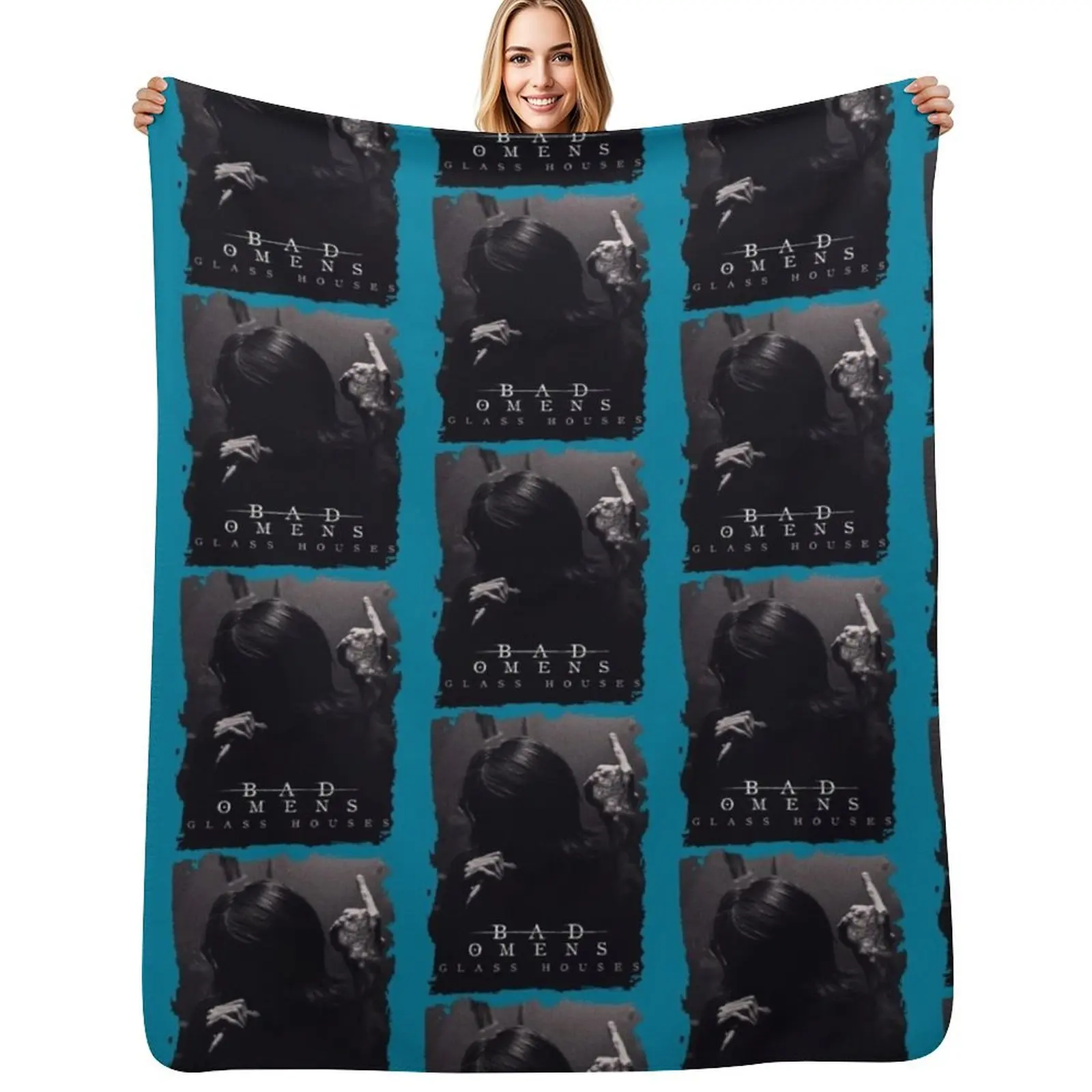 

Bad Love Omens Throw Blanket Long Lasting Soft Plush Blanket for Daily Use
