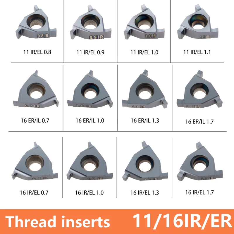 LIHAOPING 16IR 16ER 11IR Internal External Turning Tool Thread Carbide Inserts 16 IR 0.7 0.8 1 1.5 2 2.5 3 mm OY880A CNC Machine